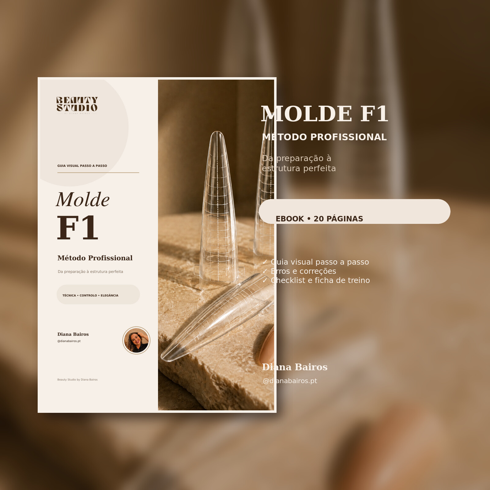 Ebook Molde F1 — Método Profissional, por Diana Bairos